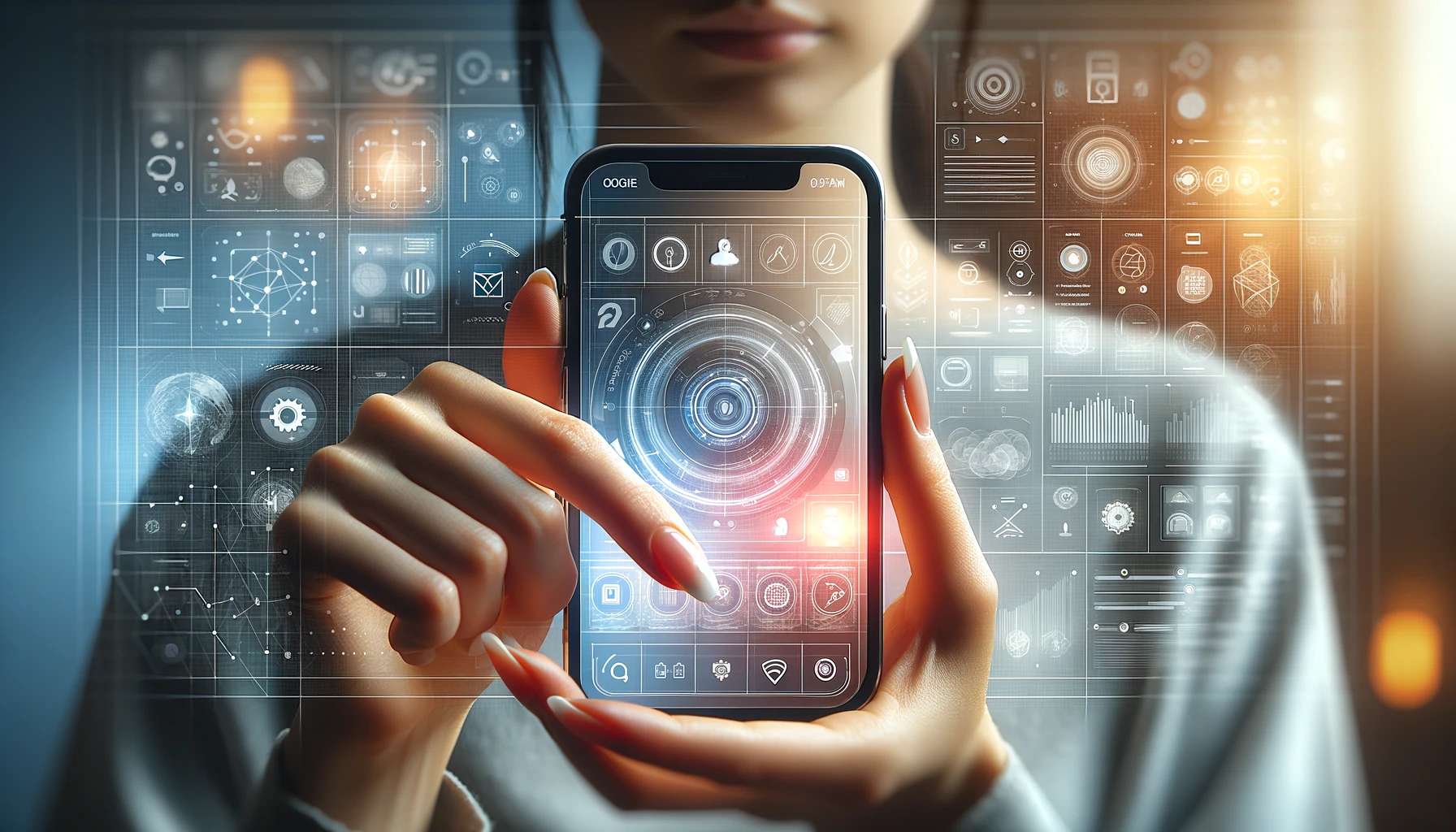 process of creating an interface for a mobile app, focusing on the concept of user interface and experience.